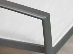 Allround 2,5-Sitzer Bank Alu anthrazit mit Textilenbezug silber