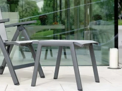 Allround Stapelhocker Alu mit Textilenbezug