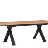 Alu Ausziehtisch Fortis Teakholz XL 240/300x100cm