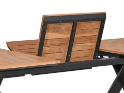 Alu Ausziehtisch Fortis Teakholz XL 240/300x100cm