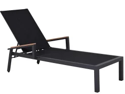 Alu Gartenliege Oriental Teak anthrazit|anthrazit