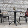Alu HPL Klapptisch Nemo Ø80cm anthrazit Slate-Effekt