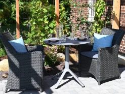 Alu HPL Klapptisch Nemo Ø80cm graphit Beton-Effekt