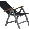 Alu Klappsessel Oriental Teak graphit|anthrazit