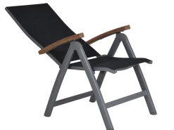 Alu Klappsessel Oriental Teak graphit|anthrazit