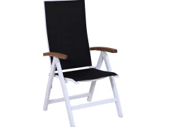 Alu Klappsessel Oriental Teak weiß|anthrazit