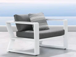 Alu Loungesessel Lovina white
