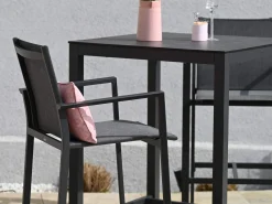 Aluminium Barhocker Trivento anthrazit|dark-smoke