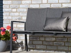 Aluminium Gartenbank Leona 3-Sitzer anthrazit|dark-smoke
