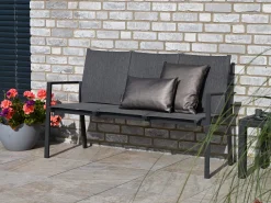 Aluminium Gartenbank Leona 3-Sitzer anthrazit|dark-smoke