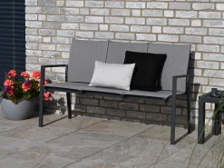 Aluminium Gartenbank Leona 3-Sitzer anthrazit|light-smoke