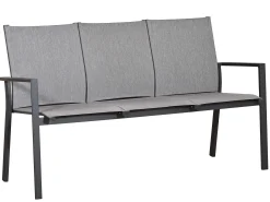 Aluminium Gartenbank Leona 3-Sitzer anthrazit|light-smoke