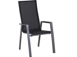 Aluminium Gartenstuhl Hartford hoch graphit|silbergrau