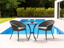 Alu Rope Dining Sessel Cordial grey Kissen Sunbrella® Storm