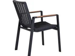 Alu Rope Teak Gartenstuhl Calypso anthrazit