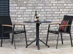 Alu Stapelsessel Oriental Teak anthrazit|anthrazit