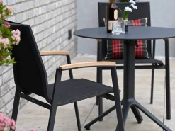 Alu Stapelsessel Oriental Teak anthrazit|anthrazit