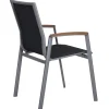 Alu Stapelsessel Oriental Teak graphit|anthrazit