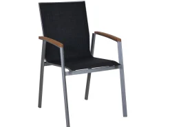 Alu Stapelsessel Oriental Teak graphit|anthrazit