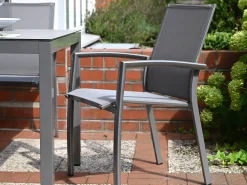 Alu Stapelsessel Timmendorf graphit|silbergrau