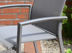 Alu Stapelsessel Timmendorf graphit|silbergrau