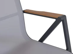 Alu Stapelsessel Topas Teak anthrazit|mouse-grey