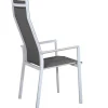 Alu Stapelsessel Trivento Highback weiß|light-smoke