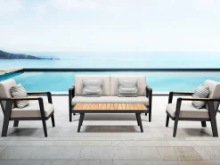 Alu-Teak Loungemöbel Regency Loungesofa 2-Sitzer