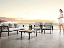 Alu-Teak Loungemöbel Regency Loungesofa 3-Sitzer