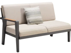Alu-Teak Loungemöbel Regency 2-Sitzer Endmodul links