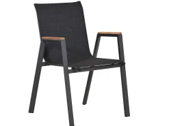 Alu Teak Stapelsessel Mandarin II anthrazit|anthrazit