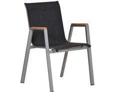 Alu Teak Stapelsessel Mandarin II graphit|anthrazit