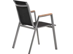 Alu Teak Stapelsessel Mandarin II graphit|anthrazit