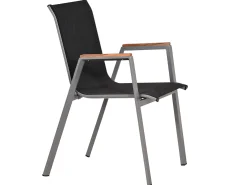 Alu Teak Stapelsessel Mandarin II graphit|anthrazit