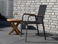 Alu Teak Stapelsessel Santa Fe anthrazit|anthrazit