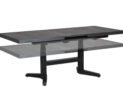 Ausziehbarer Lift-Tisch Tacoma dark stone grey 143-183x88cm