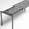 Ausziehtisch CUBIC HPL 140/210x70cm 2 Einlegeplatten anthrazit|anthrazit