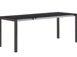 Ausziehtisch Verano 138/188x80cm HPL Edelstahl anthrazit