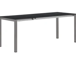 Ausziehtisch Verano 138/188x80cm HPL Edelstahl graphit