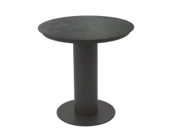 Beistelltisch Core Ø45cm Alu Sintered Stone Anthrazit