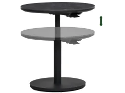 Beistelltisch höhenverstellbar Vinpearl Ø60cm Alu anthrazit sintered stone