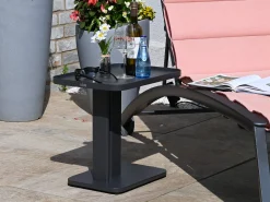 Beistelltisch Outdoor Alu Loft 50x35cm anthrazit