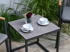 Beistelltisch Outdoor Melago Alu anthrazit HPL 45x45cm