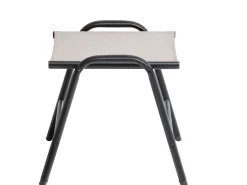 Black Line MANHATTAN Hocker Alu schwarz matt Bezug Dublin