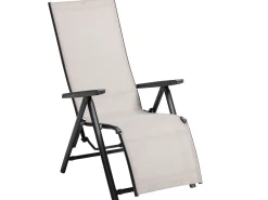 Black Line MANHATTAN Silver Line Relax Liege Alu schwarz matt Bezug Dublin