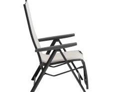 Black Line MANHATTAN Silver Line Relax Liege Alu schwarz matt Bezug Dublin