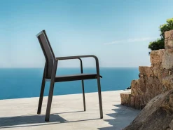 Breeze Stapelsessel Alu anthracite Softex coal