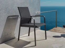 Breeze Stapelsessel Alu anthracite Softex coal
