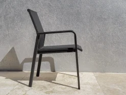 Breeze Stapelsessel Alu anthracite Softex coal