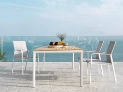 Breeze Stapelsessel Alu white Softex shell